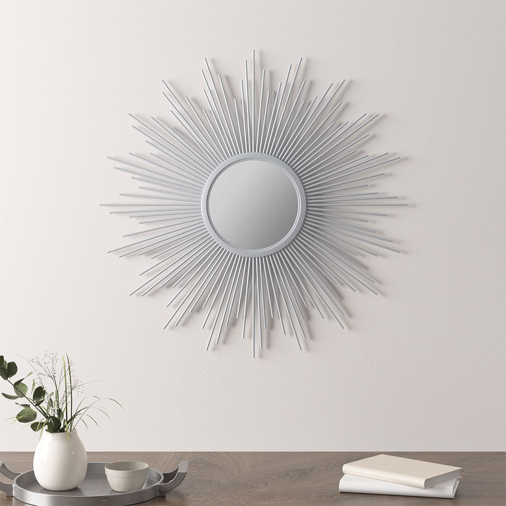 Fiore Round Sunburst Wall Decor Mirror