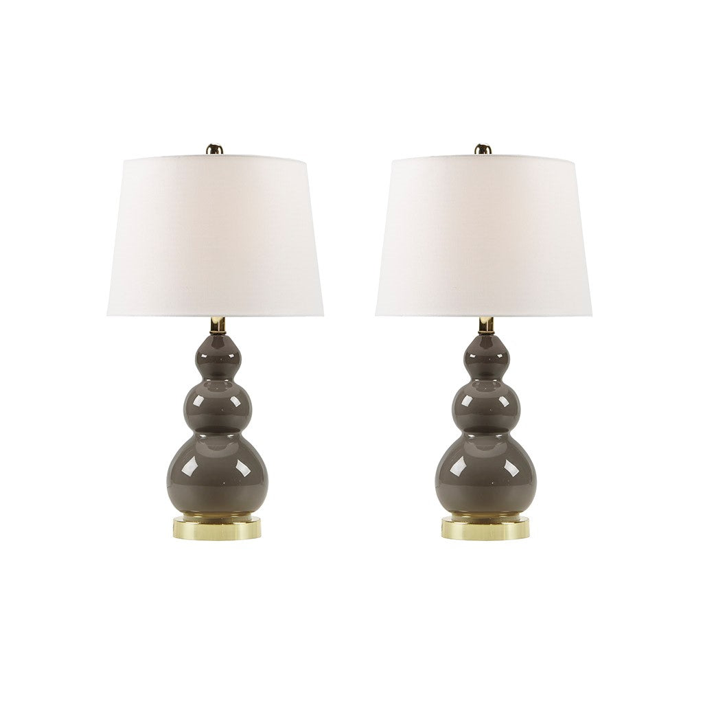 Covey Grey Table Lamp Set of 2