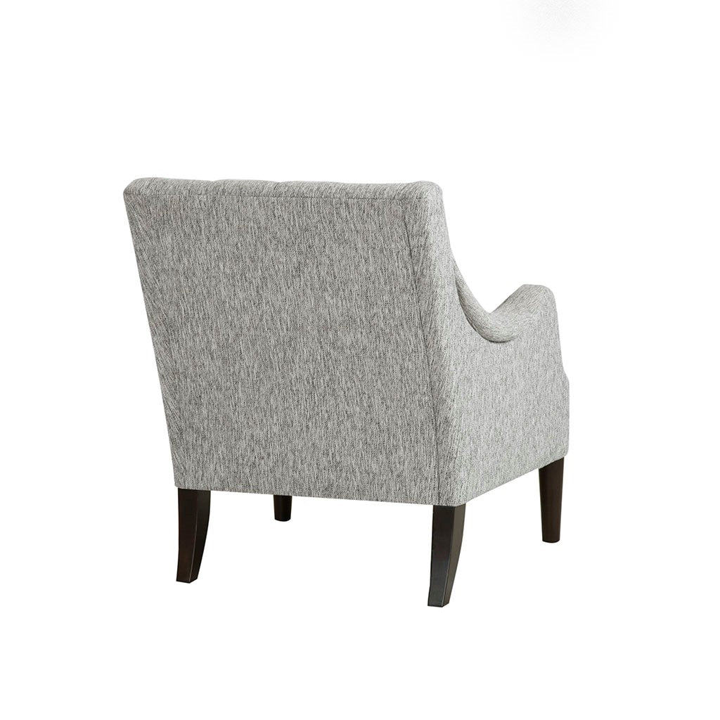 Qwen Button Tufted Grey Accent Chair