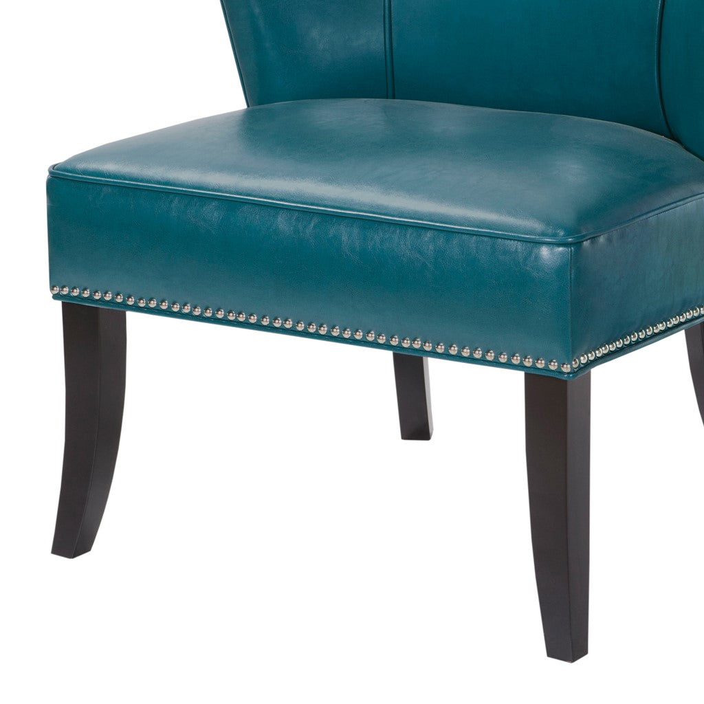 Hilton Armless Blue Accent Chair