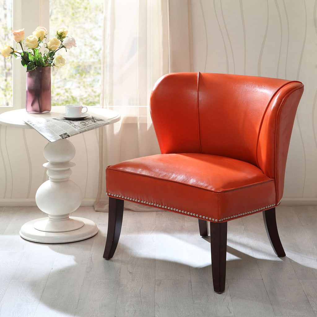 Hilton Armless Orange Accent Chair