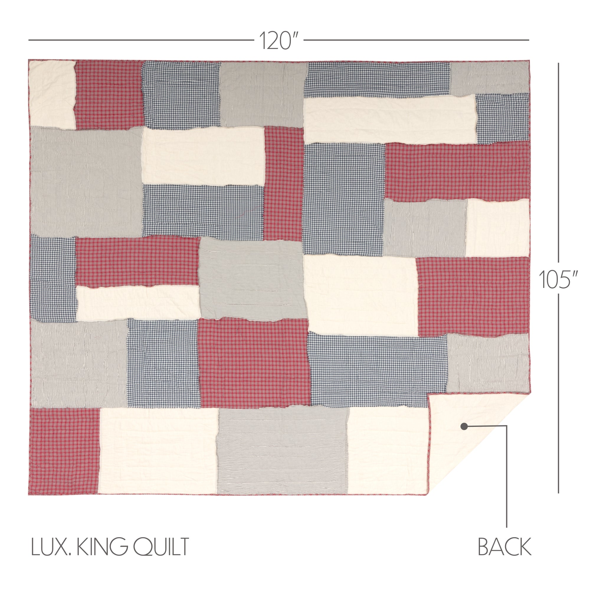 Hatteras Patch Luxury King Quilt 120Wx105L