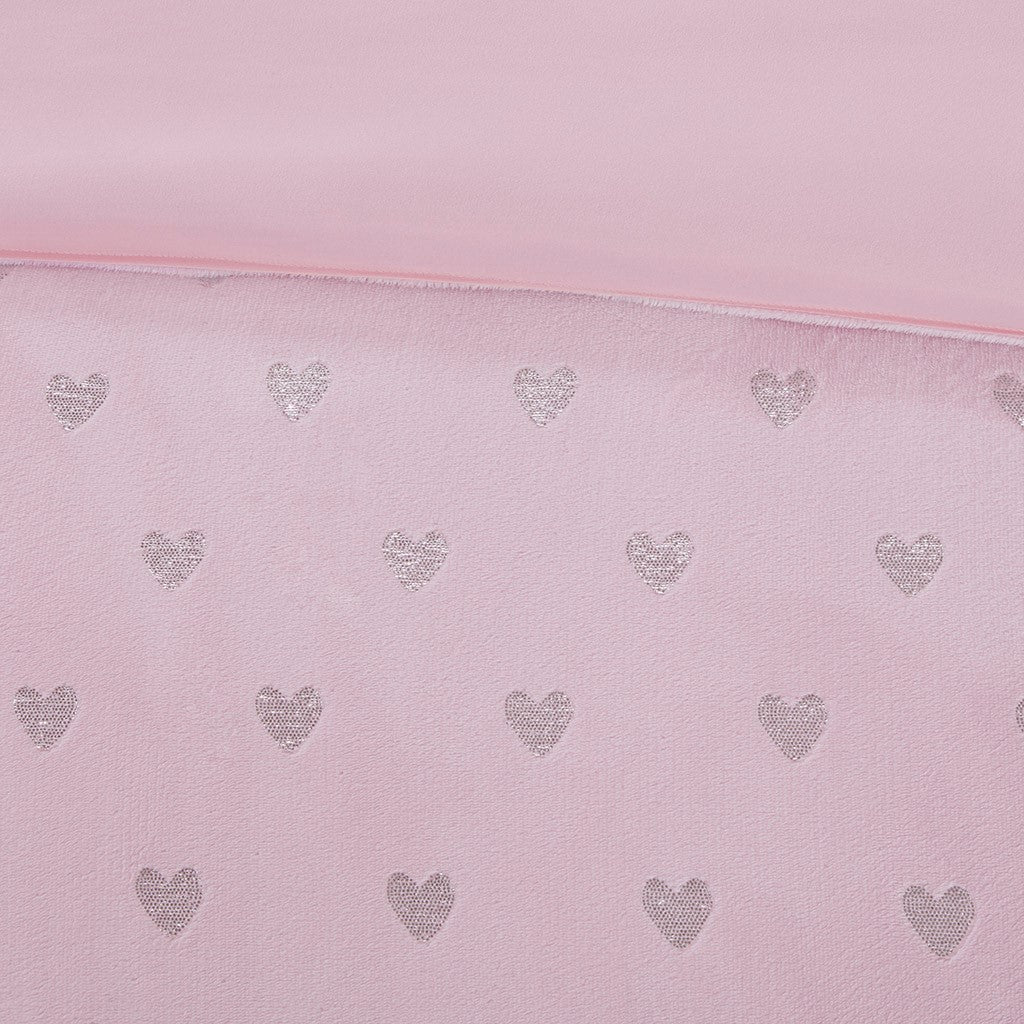 Rosalie Metallic Printed Plush Comforter Set