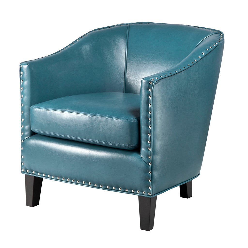 Fremont Barrel Blue Arm Chair
