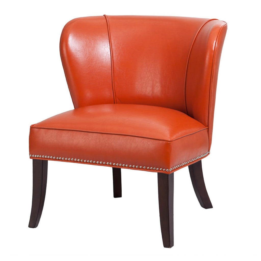Hilton Armless Orange Accent Chair