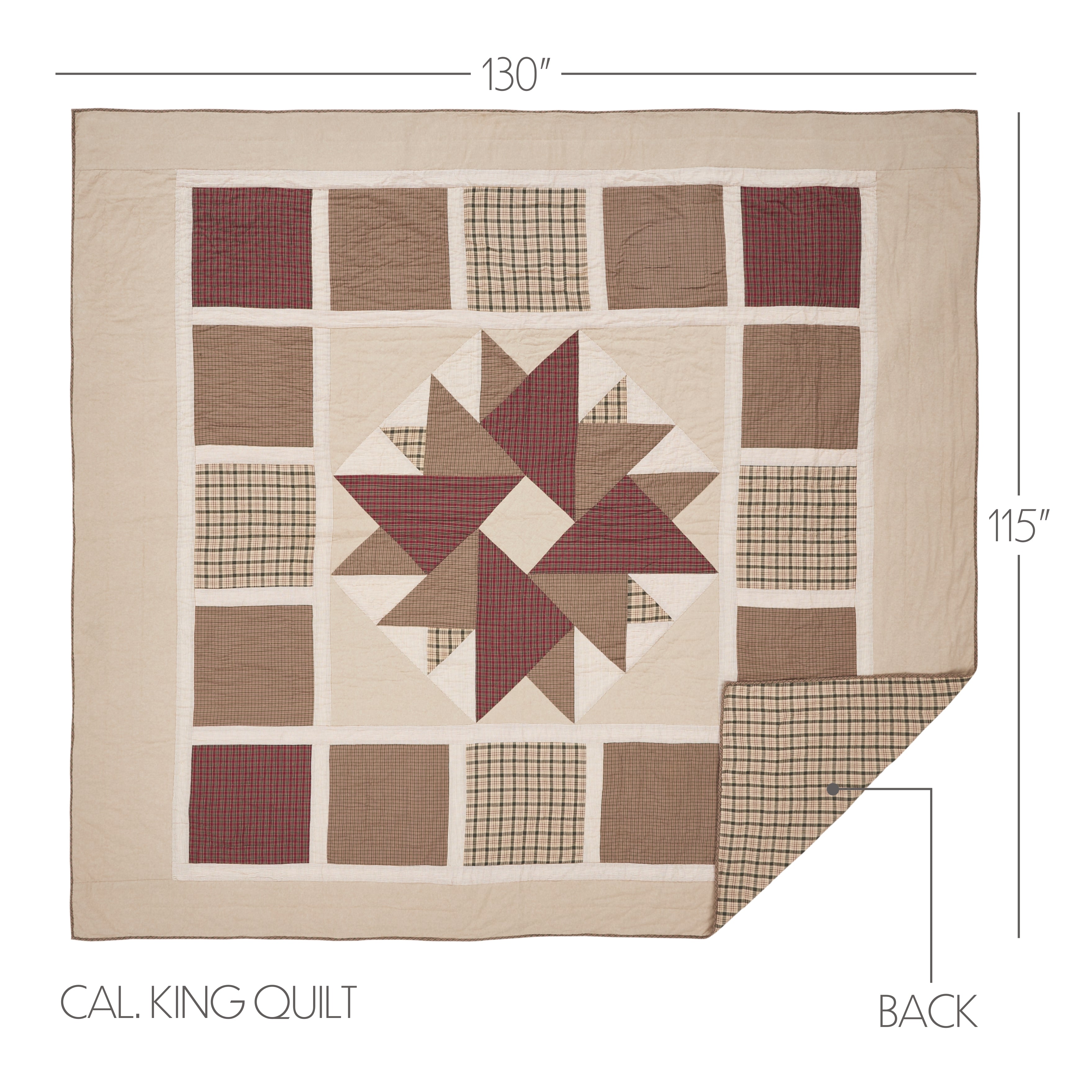 Cider Mill California King Quilt 130Wx115L