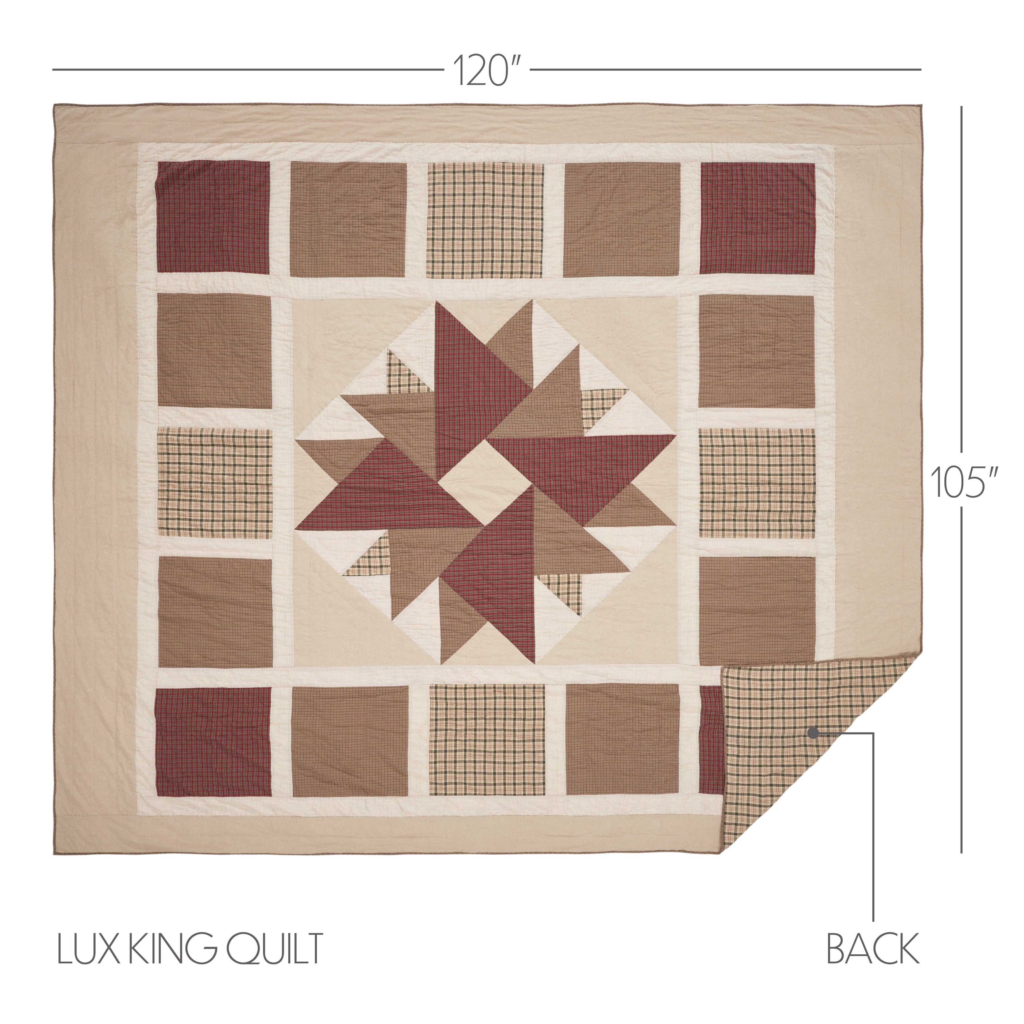 Cider Mill Luxury King Quilt 120Wx105L
