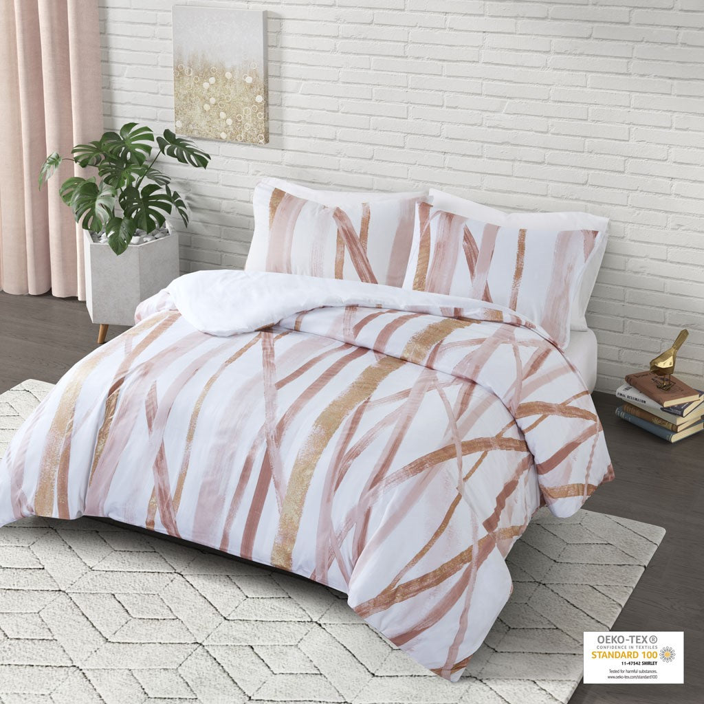 Jorja Cotton Metallic Printed Comforter Set