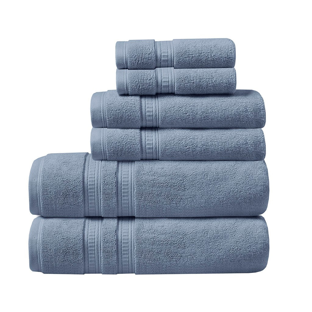 Plume 100% Cotton Feather Touch Antimicrobial Towel 6 Piece Set
