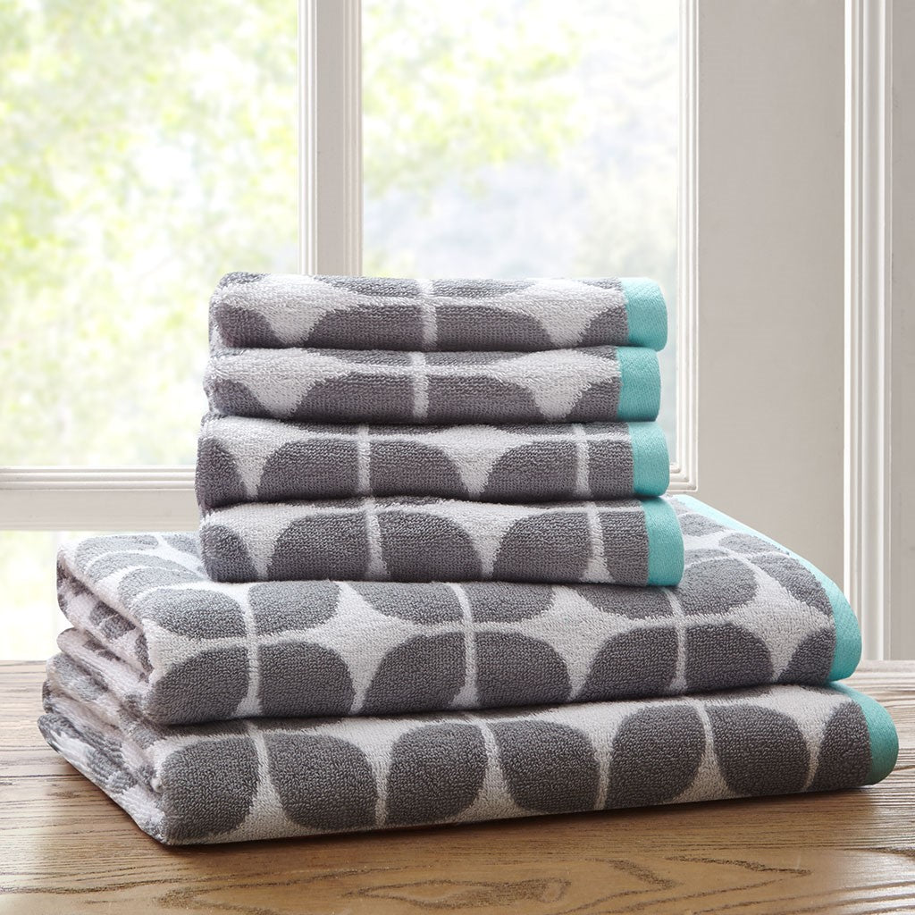 Lita 6 Piece Cotton Jacquard Towel Set