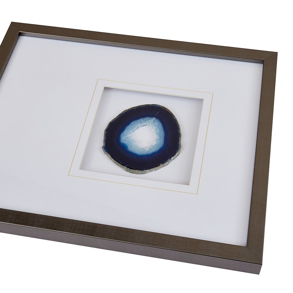 Natural Agate 100% Real Stone Framed Graphic (4" Agate)