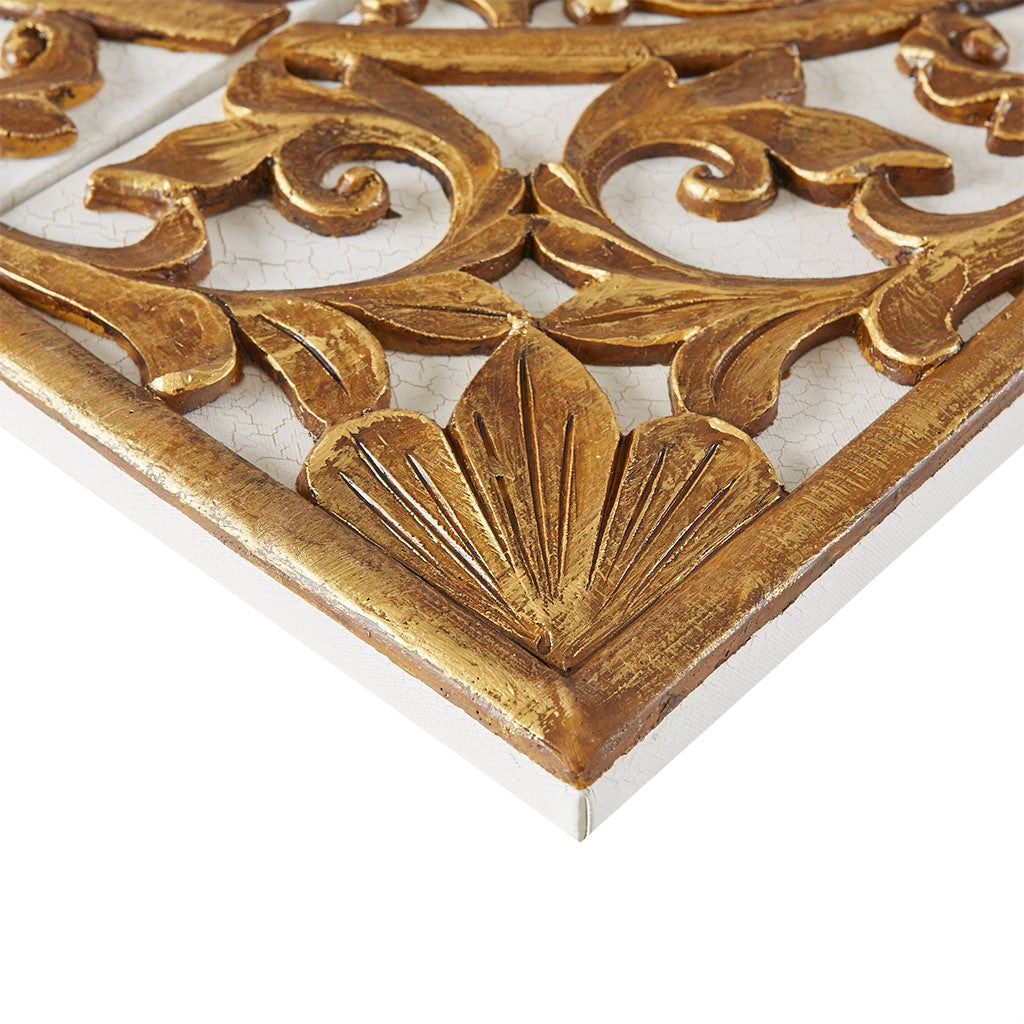 Gold Medallion 3 Piece Canvas Set Medallion 3D Design