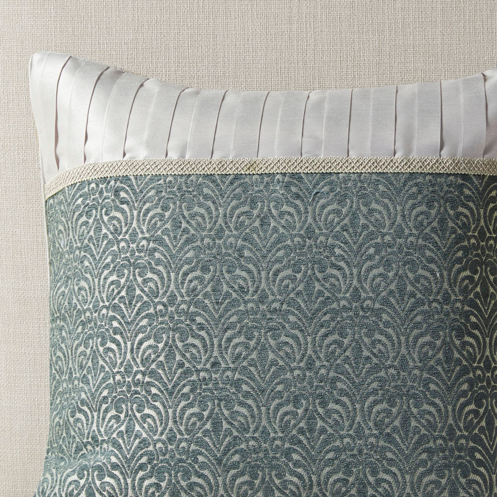 Adelphia Jacquard Comforter Set with Euro Shams and Dec Pillows
