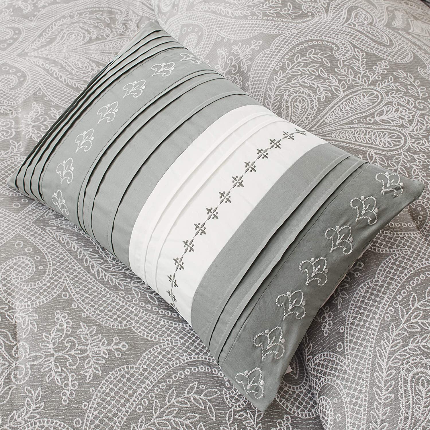 Averly Grey 7-Piece Comforter Set Comforter Sets By Olliix/JLA HOME (E & E Co., Ltd)