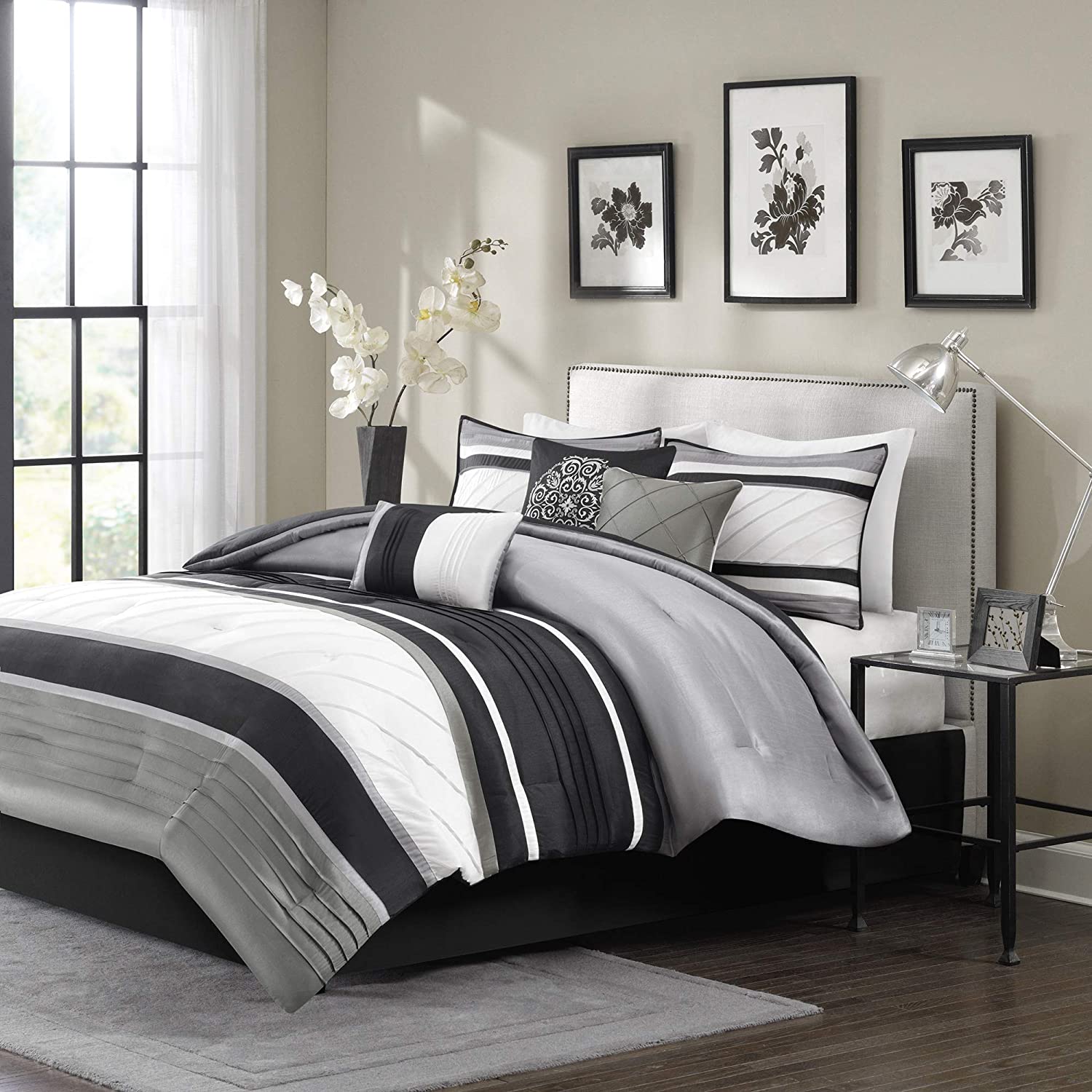 Blaire Grey 7-Piece Comforter Set Comforter Sets By Olliix/JLA HOME (E & E Co., Ltd)
