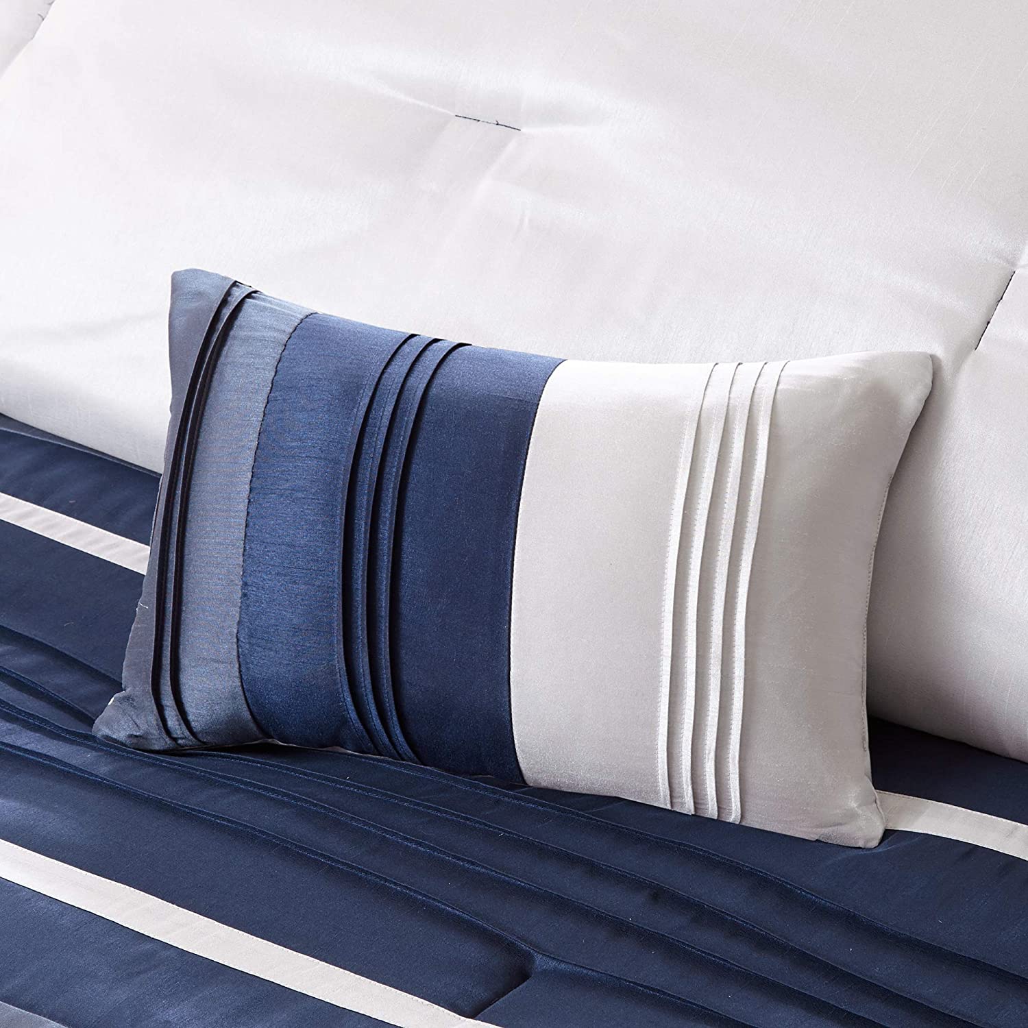 Blaire Navy 7-Piece Comforter Set Comforter Sets By Olliix/JLA HOME (E & E Co., Ltd)
