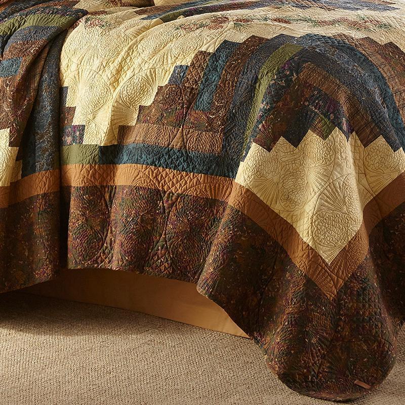 Cabin Raising 3-Piece Cotton Quilt Set Quilt Sets By Donna Sharp