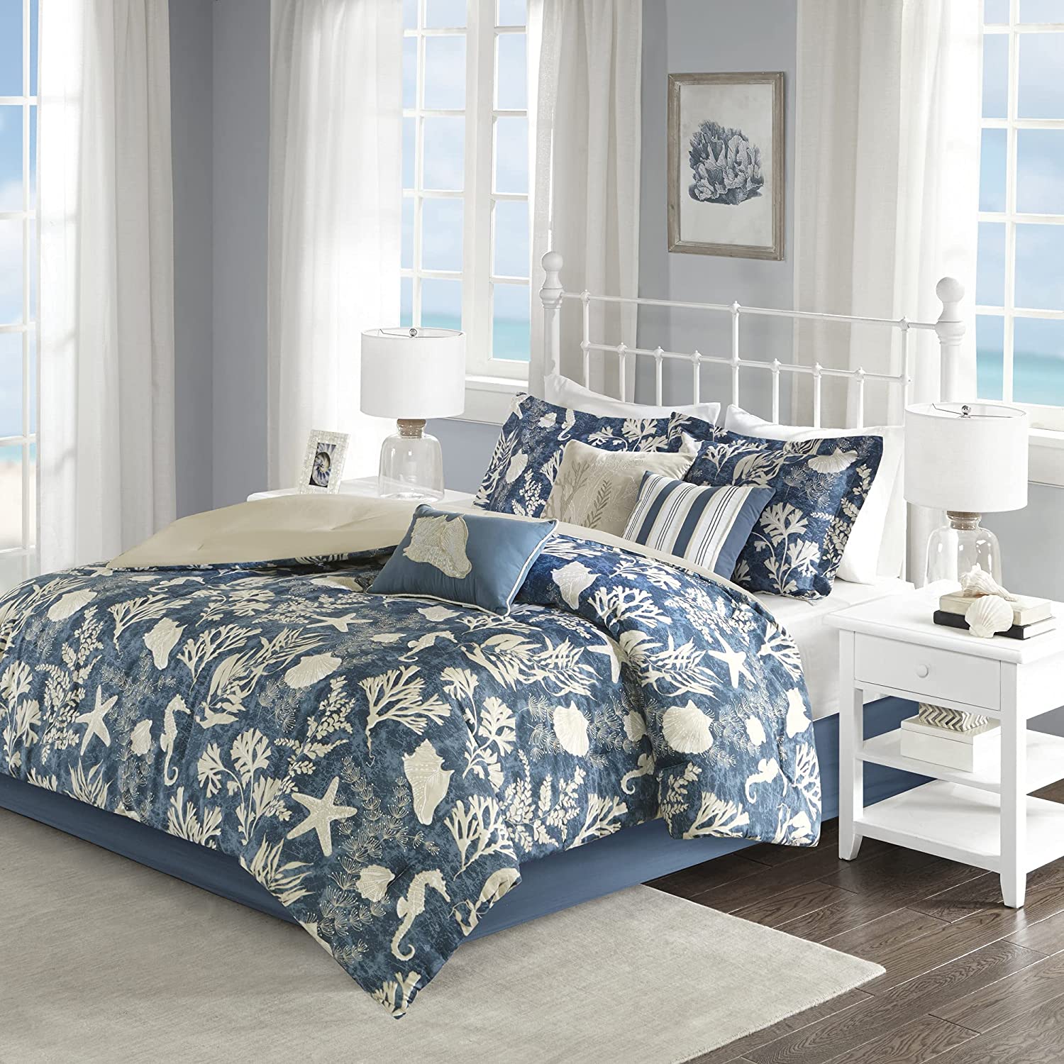 Atlanta Blue 7-Piece Comforter Set Comforter Sets By Olliix/JLA HOME (E & E Co., Ltd)