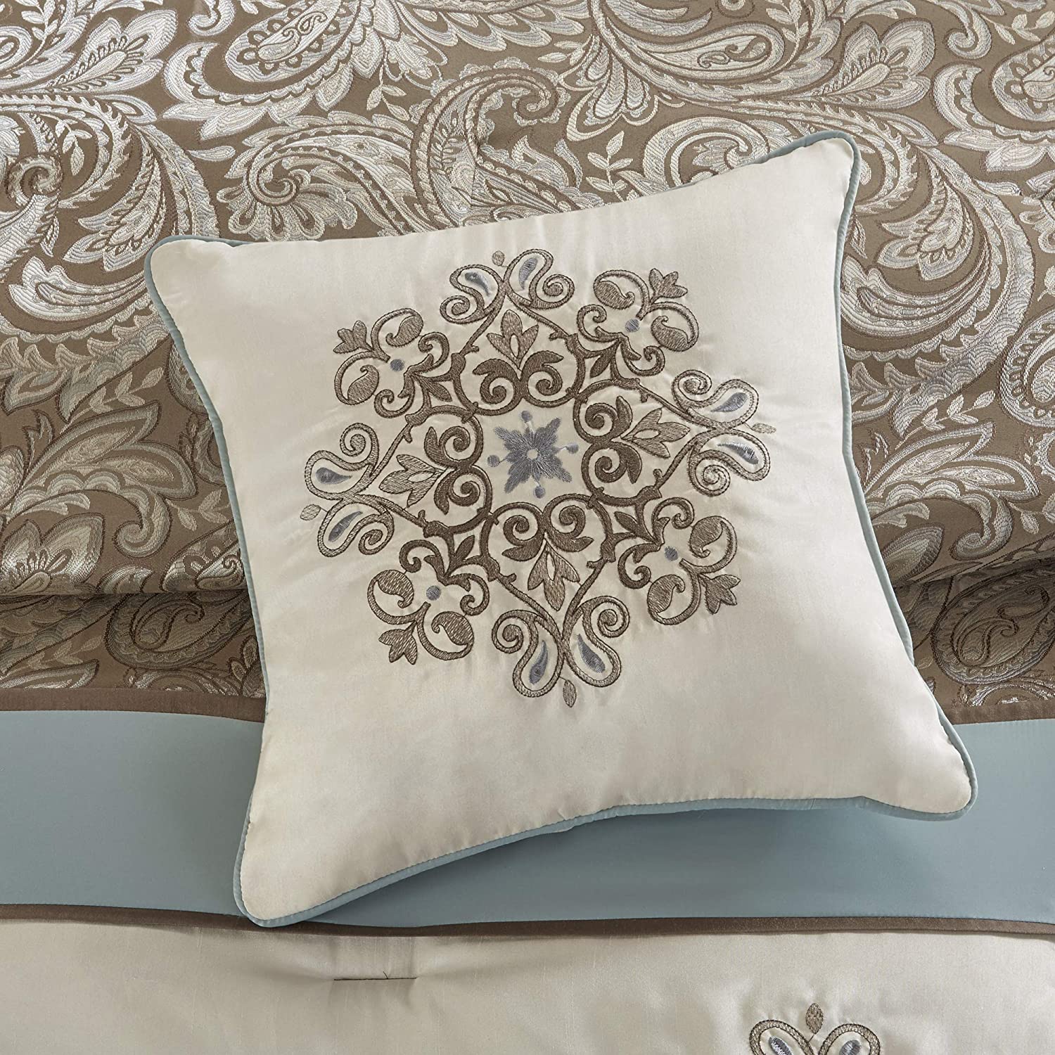 Caroline Blue 7-Piece Comforter Set Comforter Sets By Olliix/JLA HOME (E & E Co., Ltd)