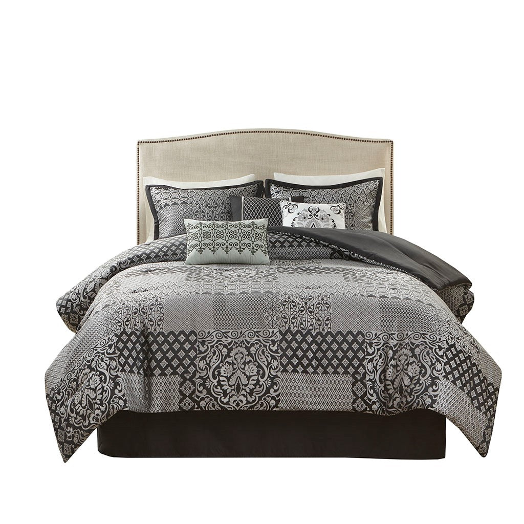 Cassian 7 Piece Jacquard Comforter Set