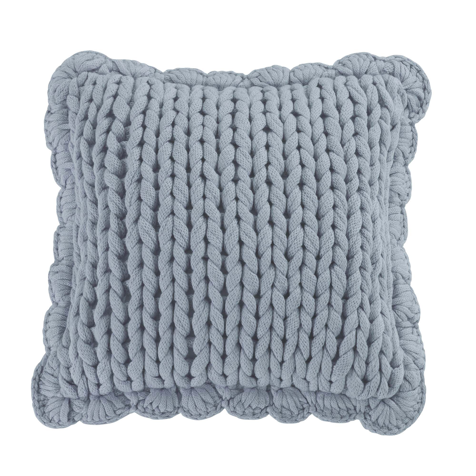 Chunky Knitted Blue Decorative Pillow Throw Pillows By Donna Sharp