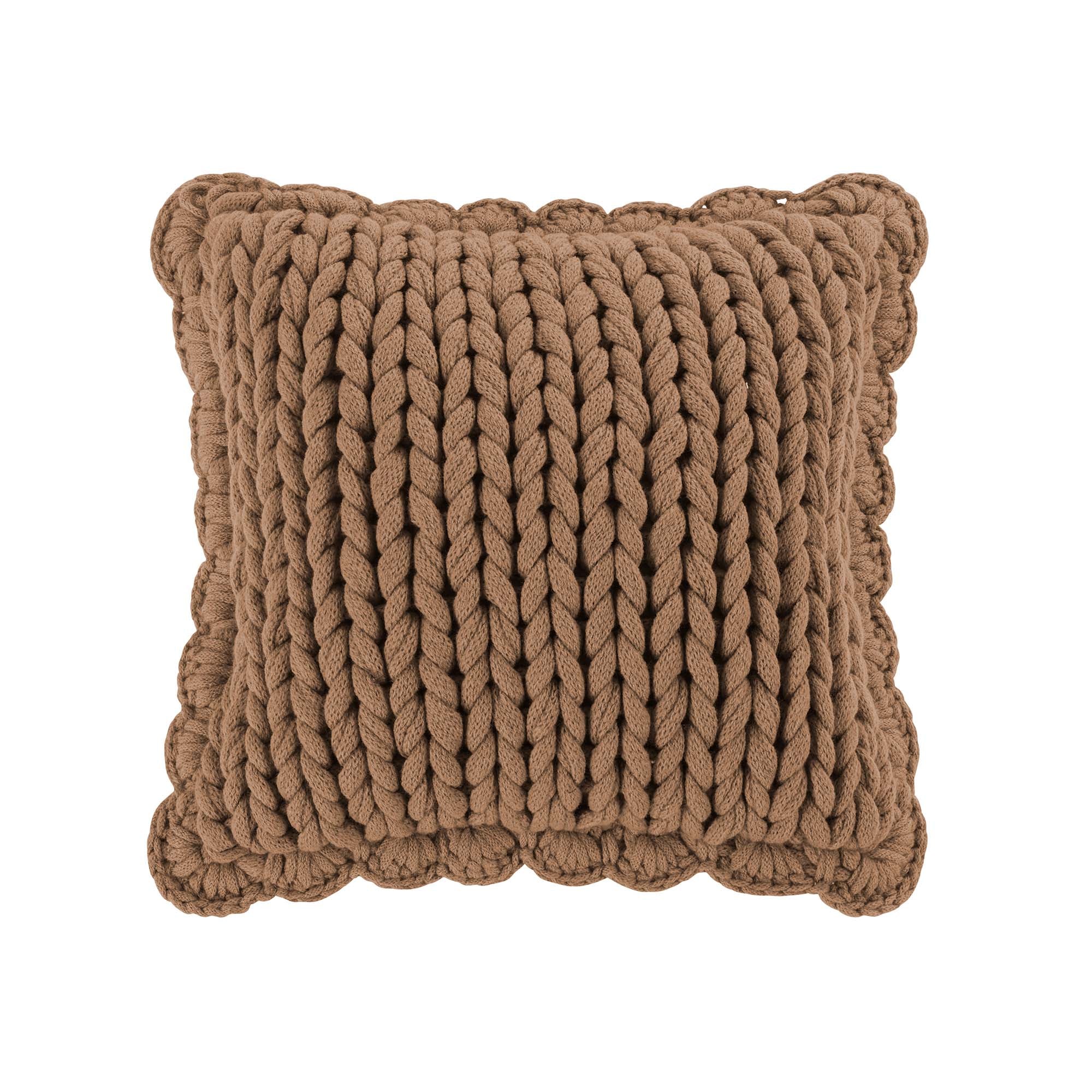 Chunky Knitted Camel Decorative Pillow Throw Pillows By Donna Sharp