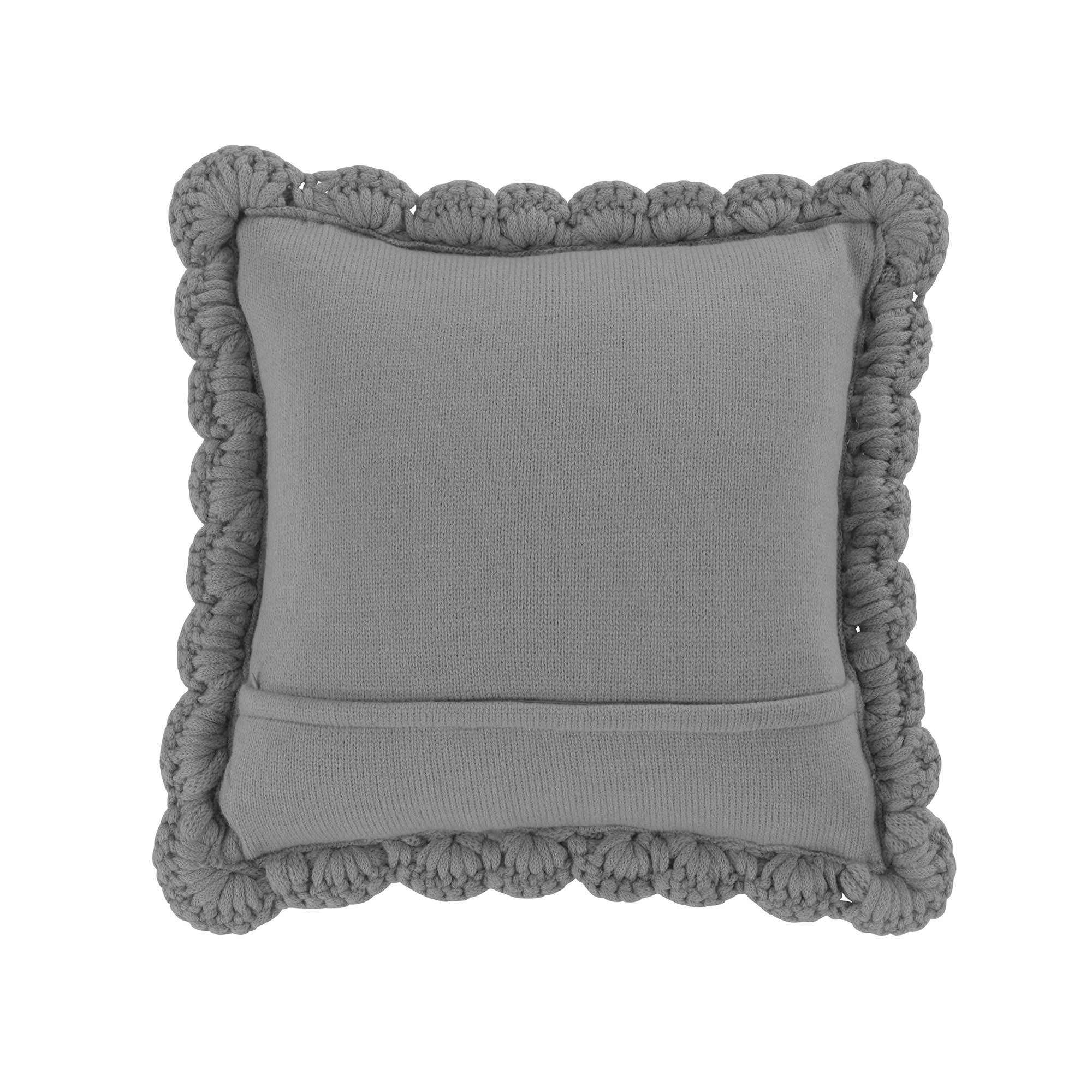 Chunky Knitted Grey Decorative Pillow Throw Pillows By Donna Sharp
