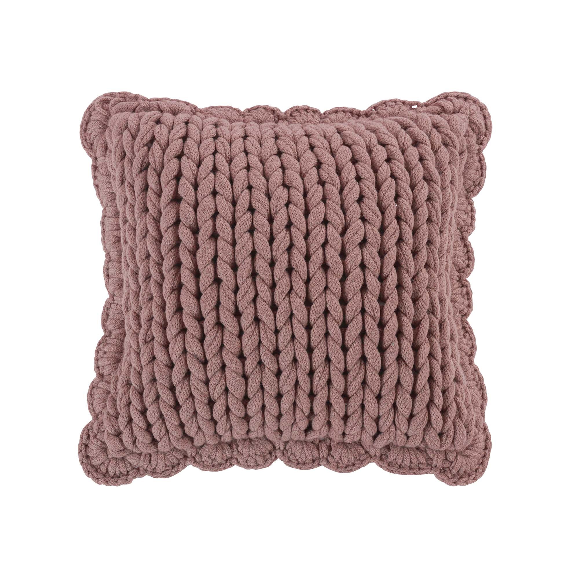 Chunky Knitted Mauve Decorative Pillow Throw Pillows By Donna Sharp