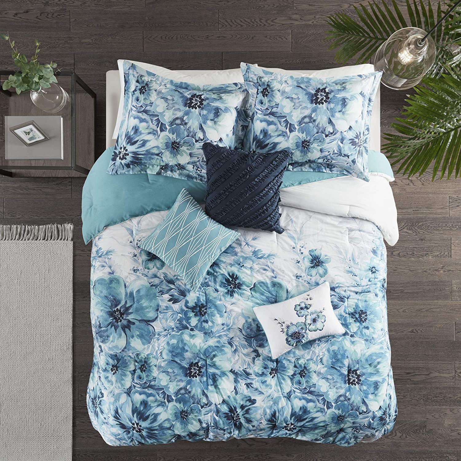 Birmingham Teal 7-Piece Comforter Set Comforter Sets By Olliix/JLA HOME (E & E Co., Ltd)
