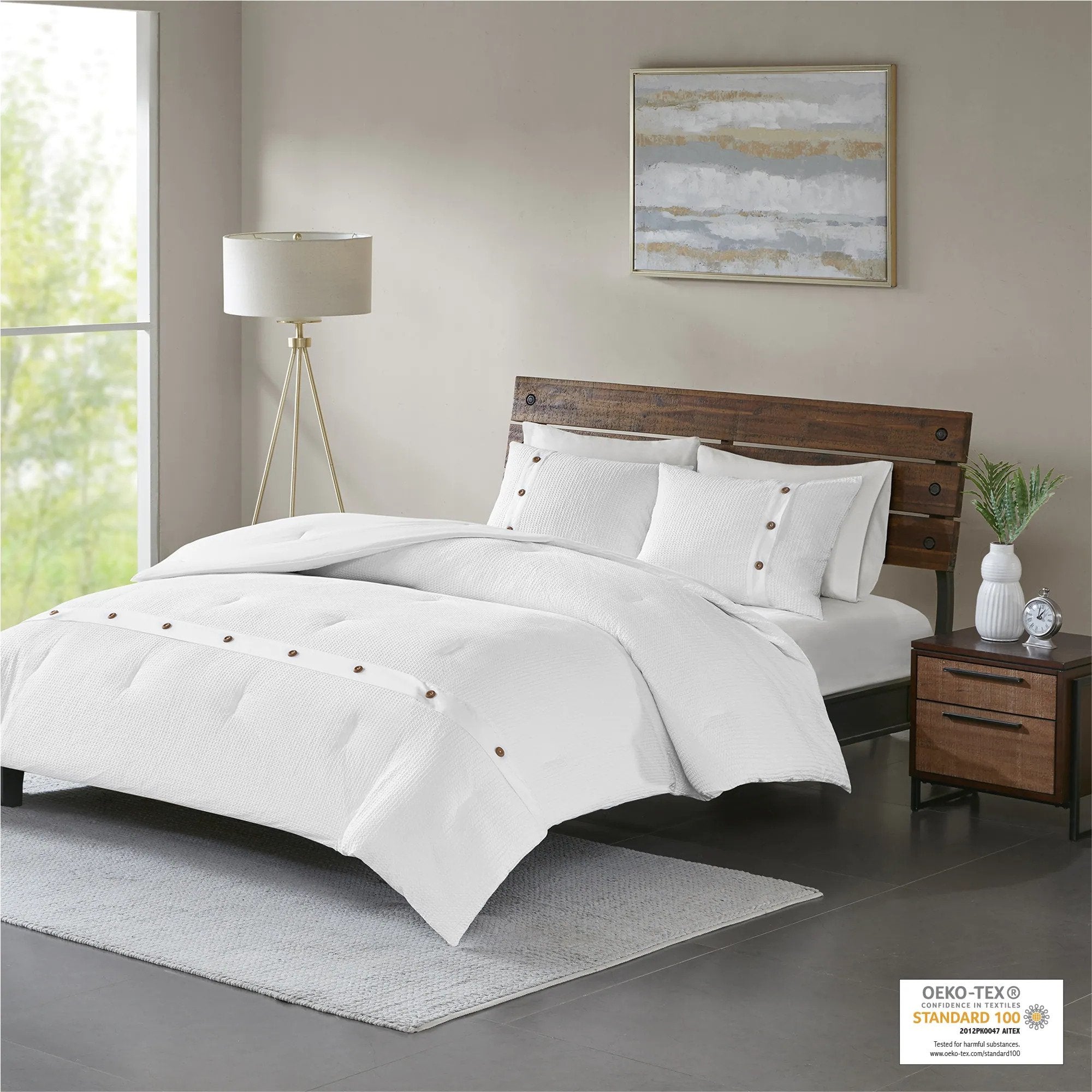 Finley White 3-Piece Comforter Set Comforter Sets By Olliix/JLA HOME (E & E Co., Ltd)