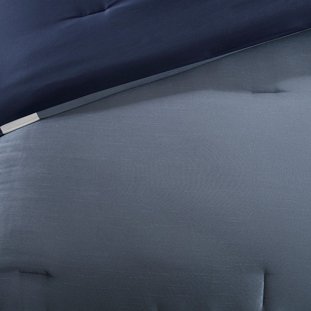 Genevieve Navy 7-Piece Comforter Set Comforter Sets By Olliix/JLA HOME (E & E Co., Ltd)