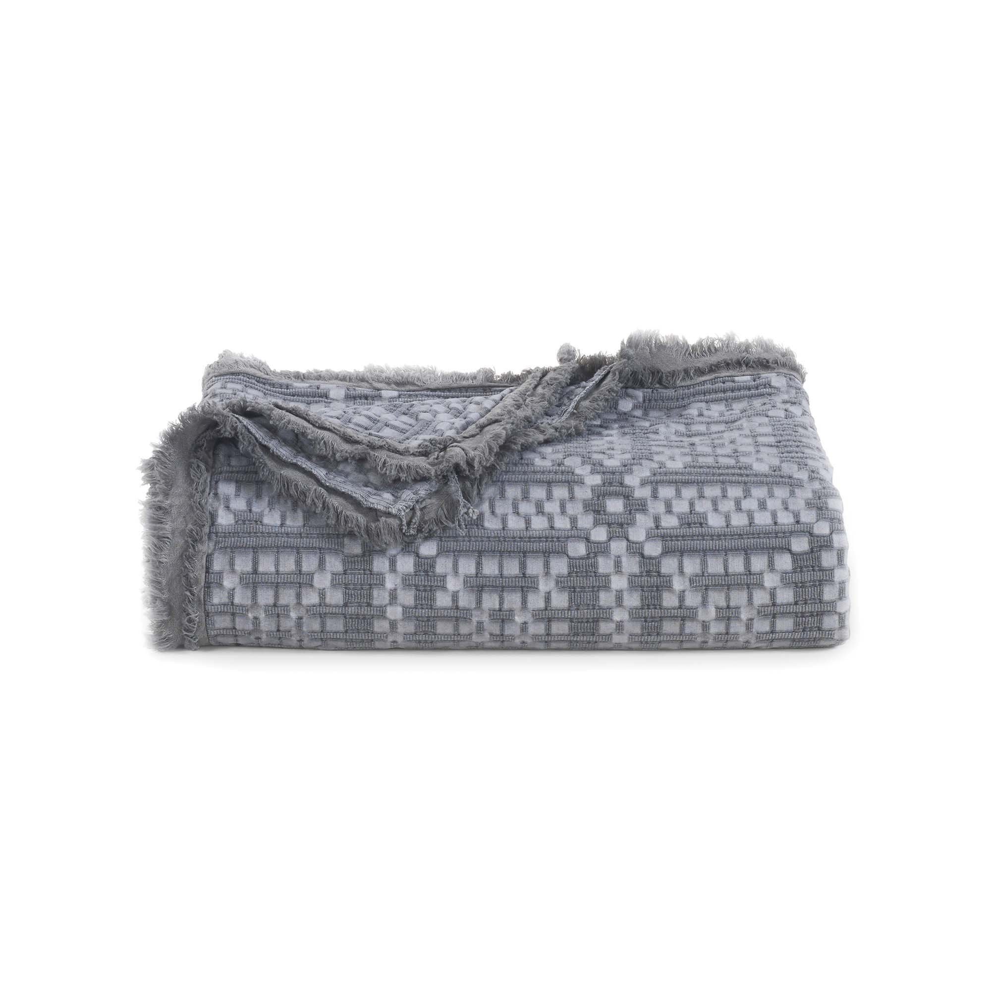 Grid Grey Throw Throws By Donna Sharp
