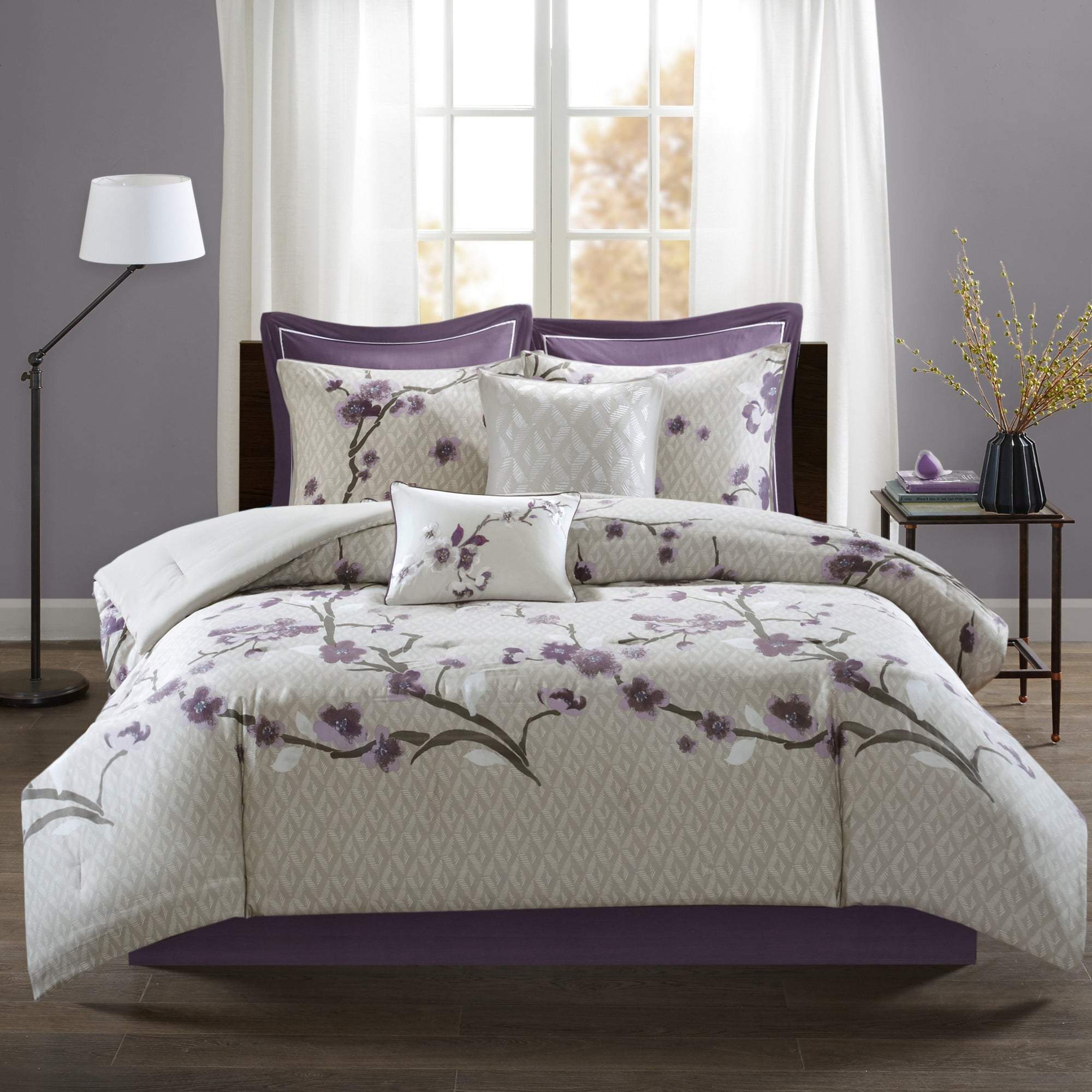 Holly Purple 8-Piece Comforter Set Comforter Sets By Olliix/JLA HOME (E & E Co., Ltd)