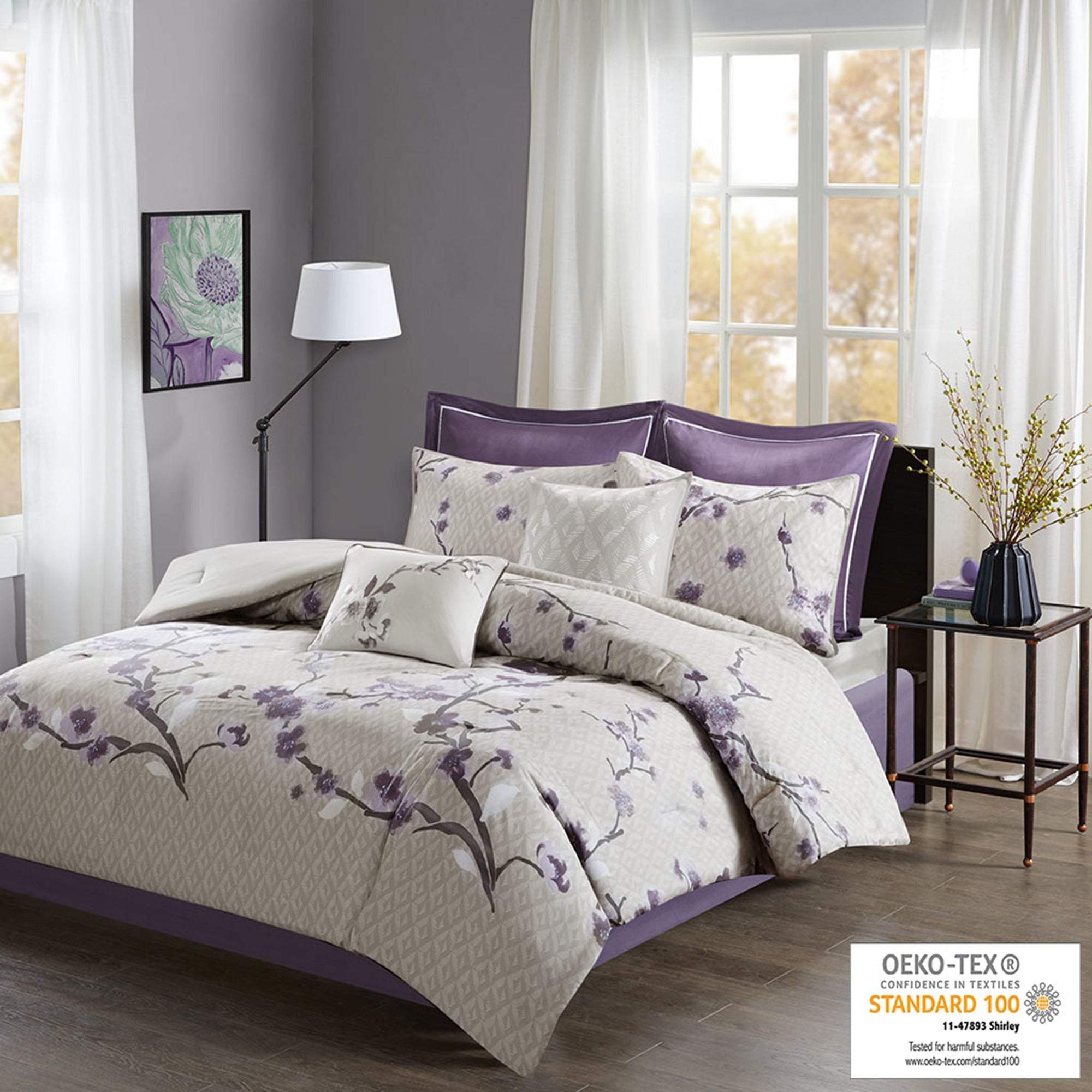 Holly Purple 8-Piece Comforter Set Comforter Sets By Olliix/JLA HOME (E & E Co., Ltd)