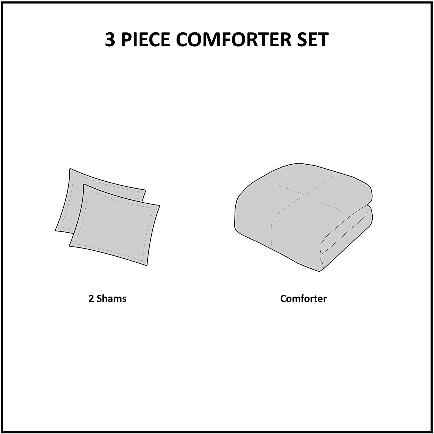 Laetitia Taupe 3-Piece Comforter Set Comforter Sets By Olliix/JLA HOME (E & E Co., Ltd)