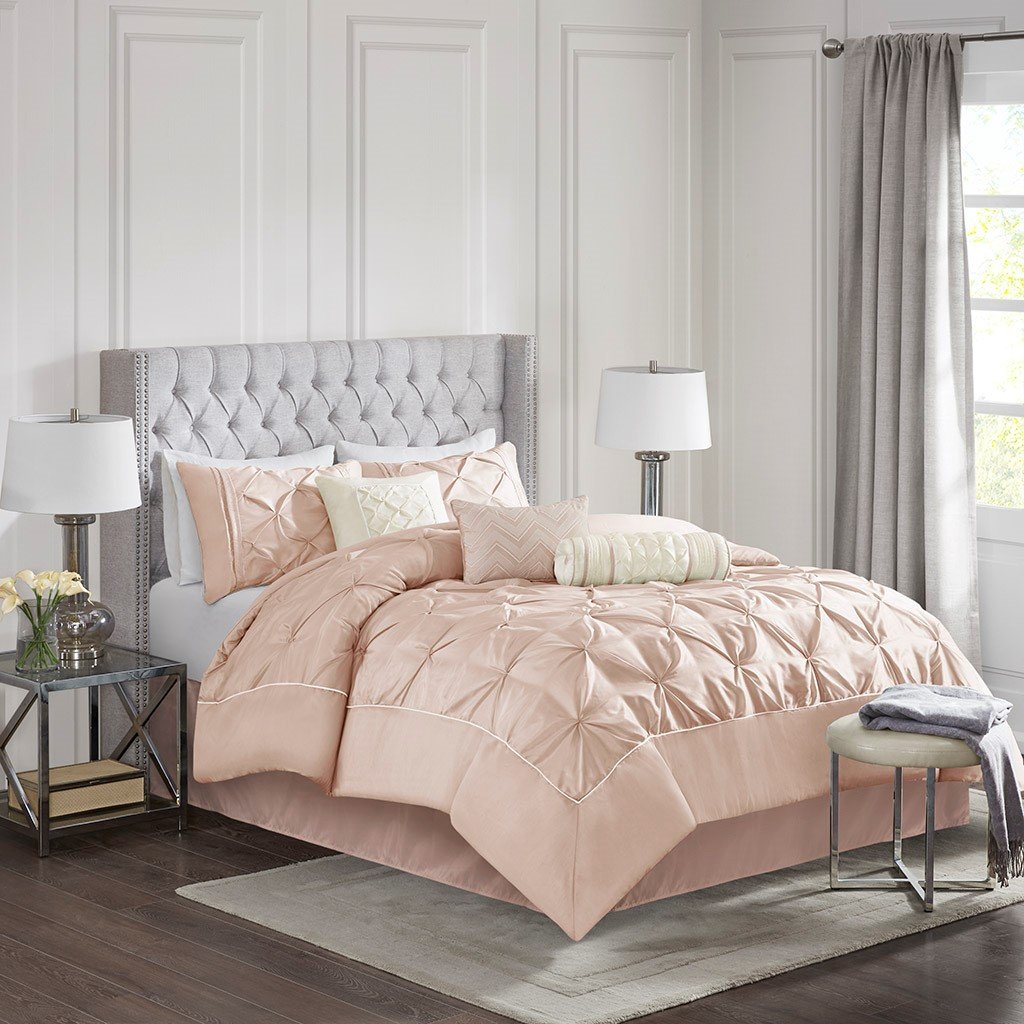 Laurel Blush 7-Piece Comforter Set Comforter Sets By Olliix/JLA HOME (E & E Co., Ltd)