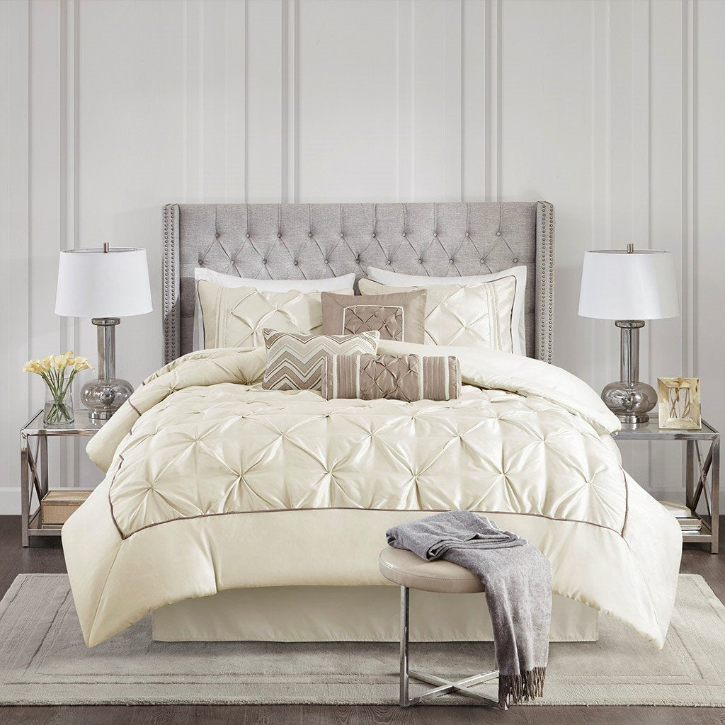 Laurel Ivory 7-Piece Comforter Set Comforter Sets By Olliix/JLA HOME (E & E Co., Ltd)