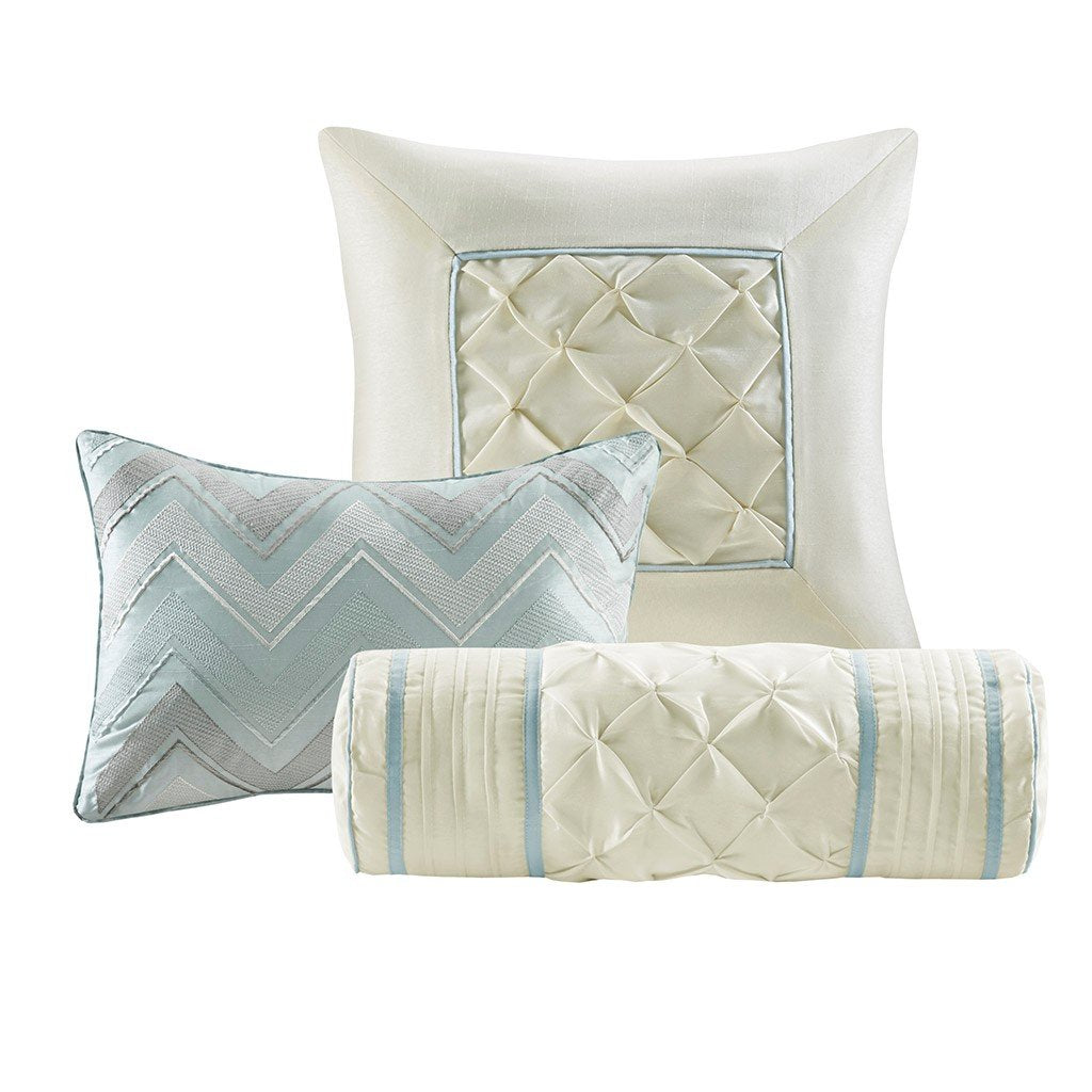 Laurel Seafoam 7-Piece Comforter Set Comforter Sets By Olliix/JLA HOME (E & E Co., Ltd)