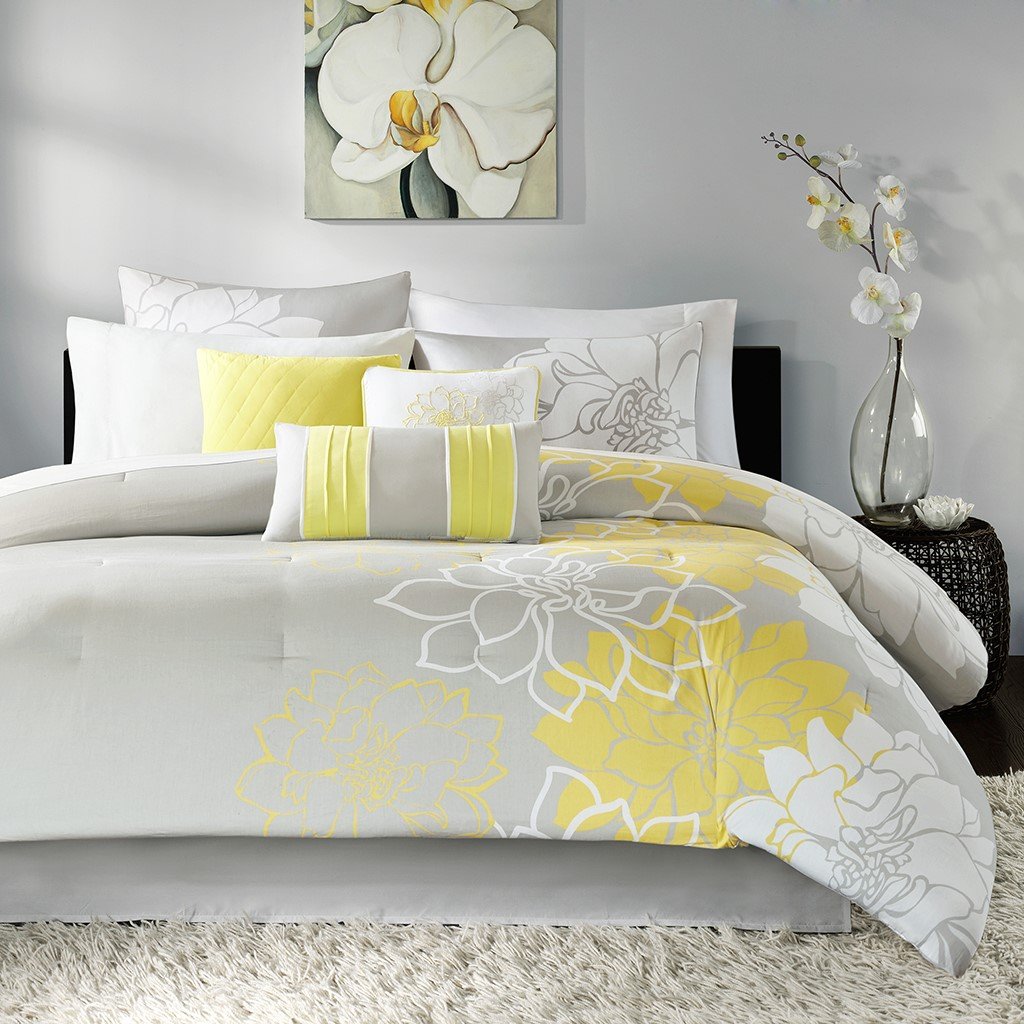 Lola Yellow 7-Piece Comforter Set Comforter Sets By Olliix/JLA HOME (E & E Co., Ltd)