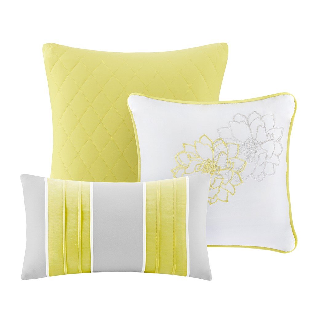 Lola Yellow 7-Piece Comforter Set Comforter Sets By Olliix/JLA HOME (E & E Co., Ltd)