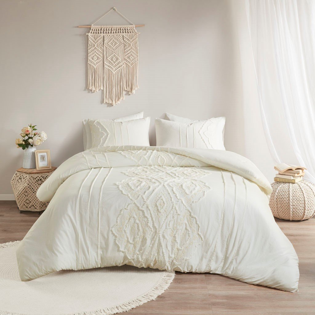 Margot White 3-Piece Comforter Set Comforter Sets By Olliix/JLA HOME (E & E Co., Ltd)