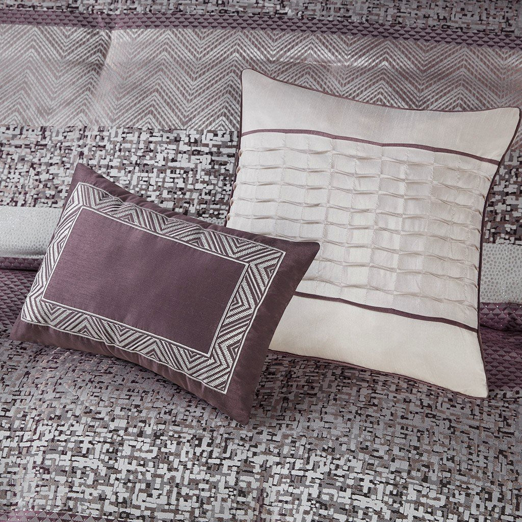 Rhapsody Purple 7-Piece Comforter Set Comforter Sets By Olliix/JLA HOME (E & E Co., Ltd)