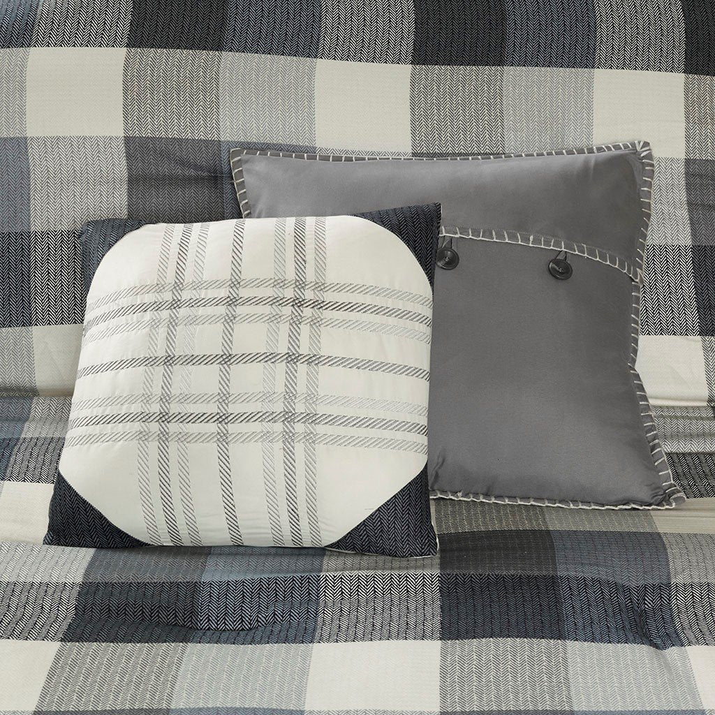 Ridge Grey 7-Piece Comforter Set Comforter Sets By Olliix/JLA HOME (E & E Co., Ltd)