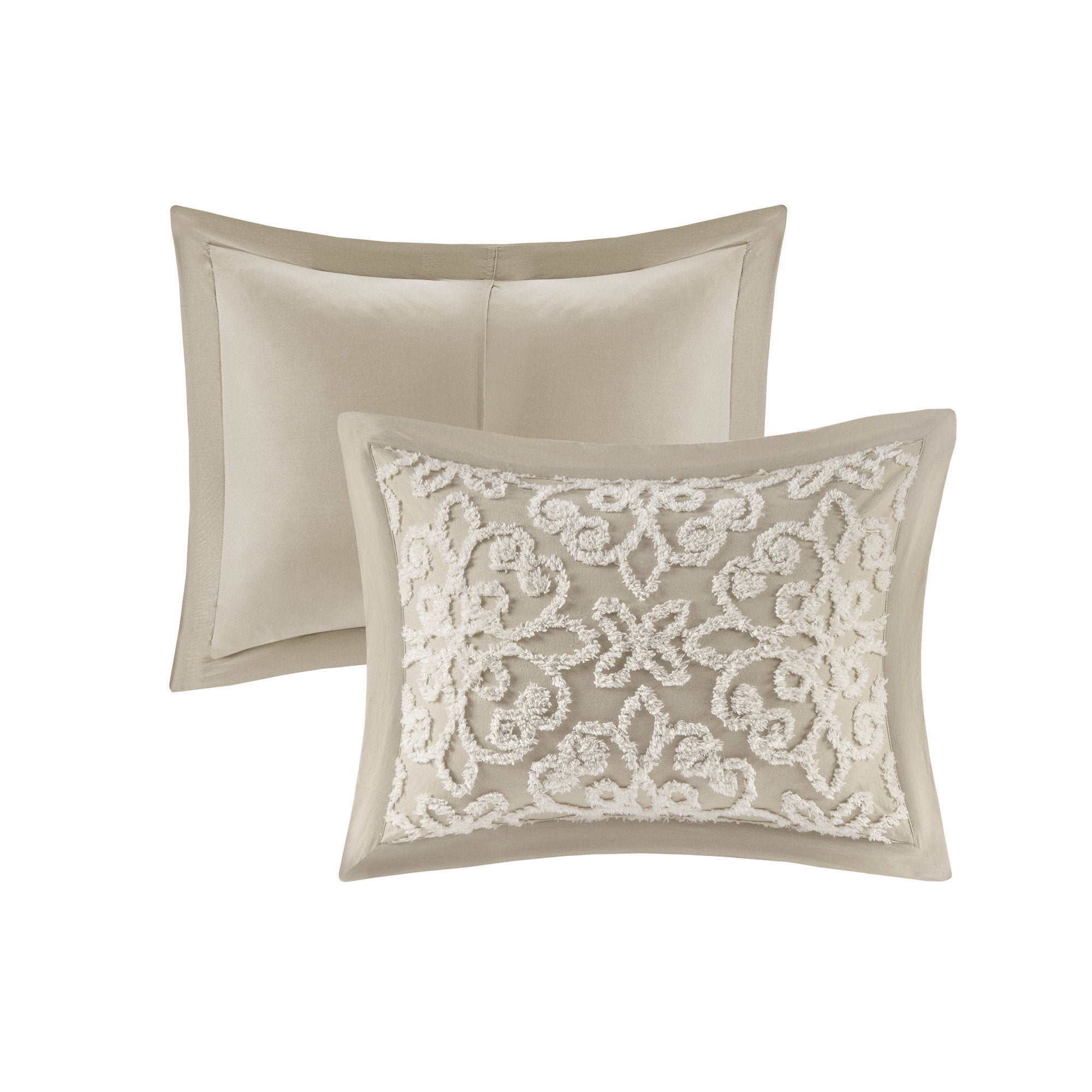 Sabrina Taupe 4-Piece Comforter Set Comforter Sets By Olliix/JLA HOME (E & E Co., Ltd)