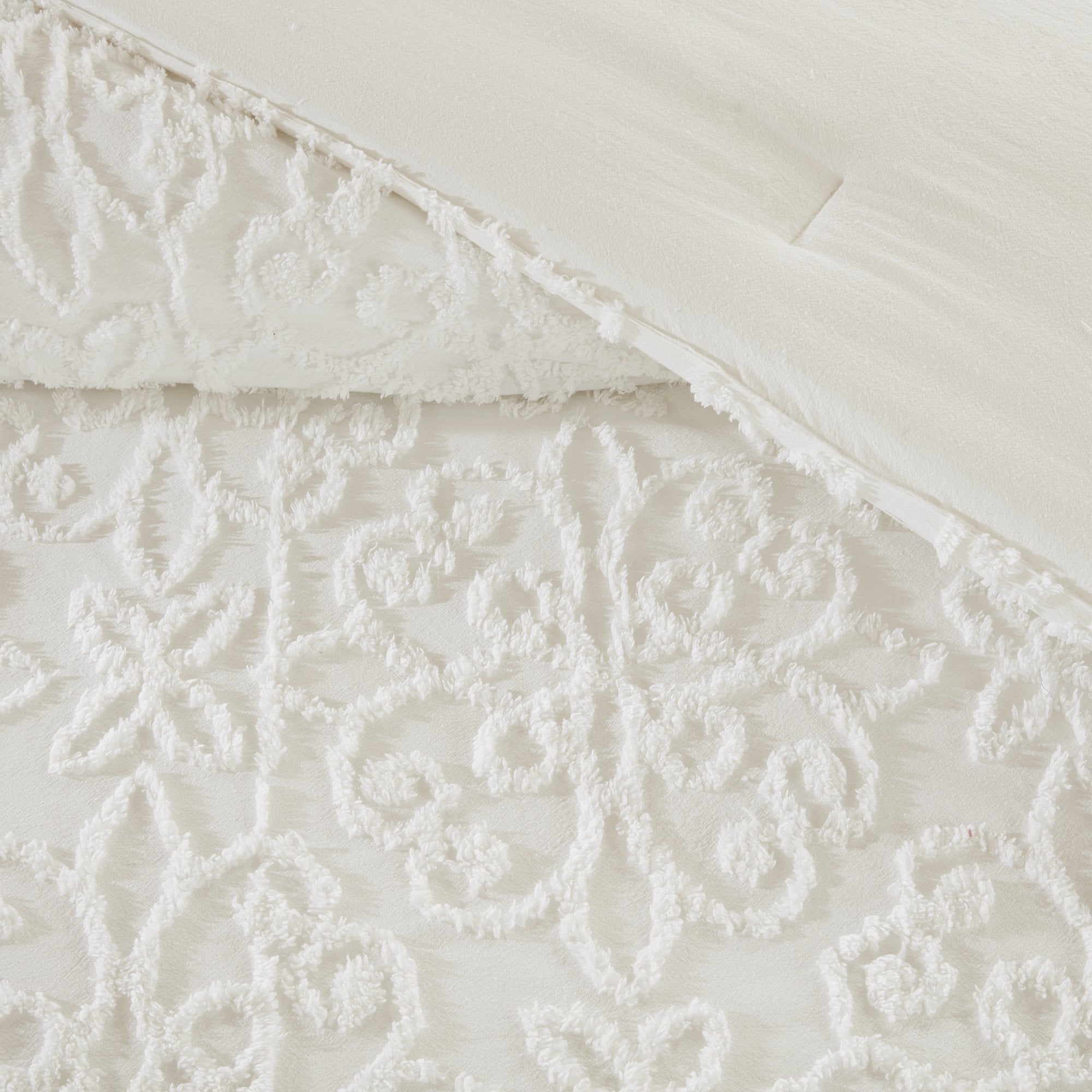 Sabrina White 4-Piece Comforter Set Comforter Sets By Olliix/JLA HOME (E & E Co., Ltd)