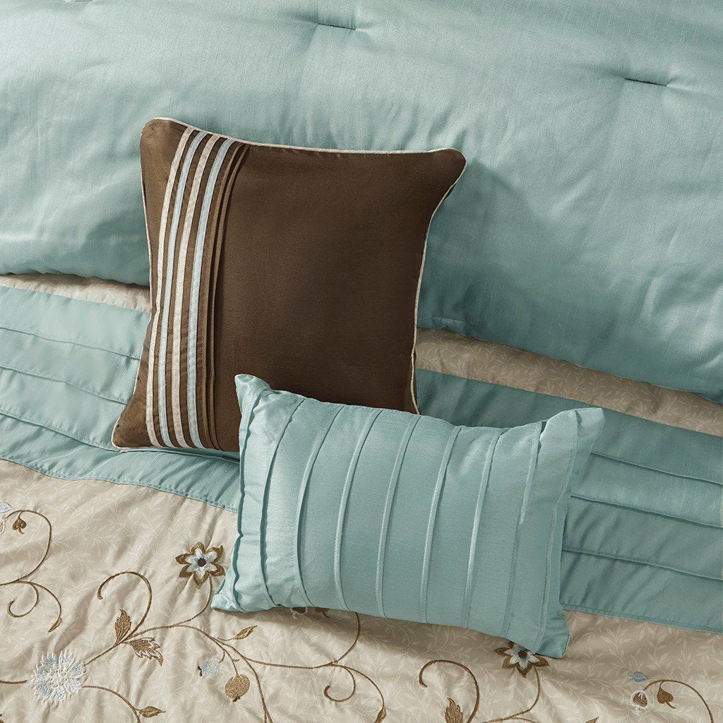 Serene Blue 7-Piece Comforter Set Comforter Sets By Olliix/JLA HOME (E & E Co., Ltd)