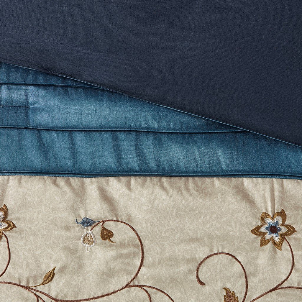 Serene Navy 7-Piece Comforter Set Comforter Sets By Olliix/JLA HOME (E & E Co., Ltd)
