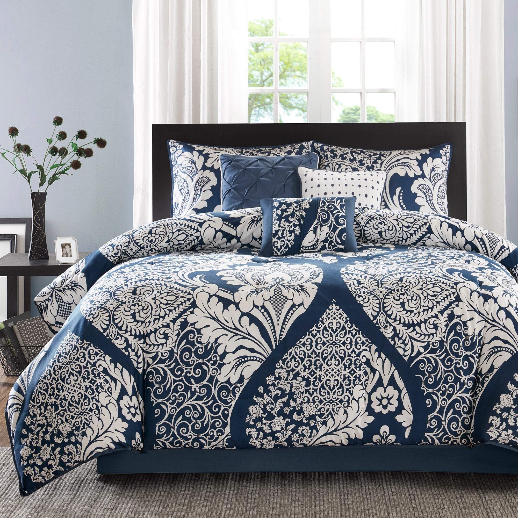 Albuquerque Indigo 7-Piece Comforter Set Comforter Sets By Olliix/JLA HOME (E & E Co., Ltd)