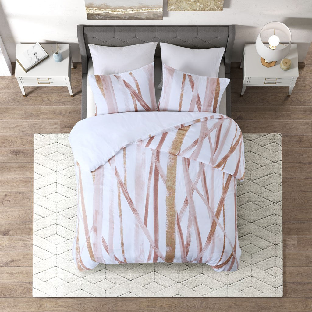 Jorja Cotton Metallic Printed Comforter Set