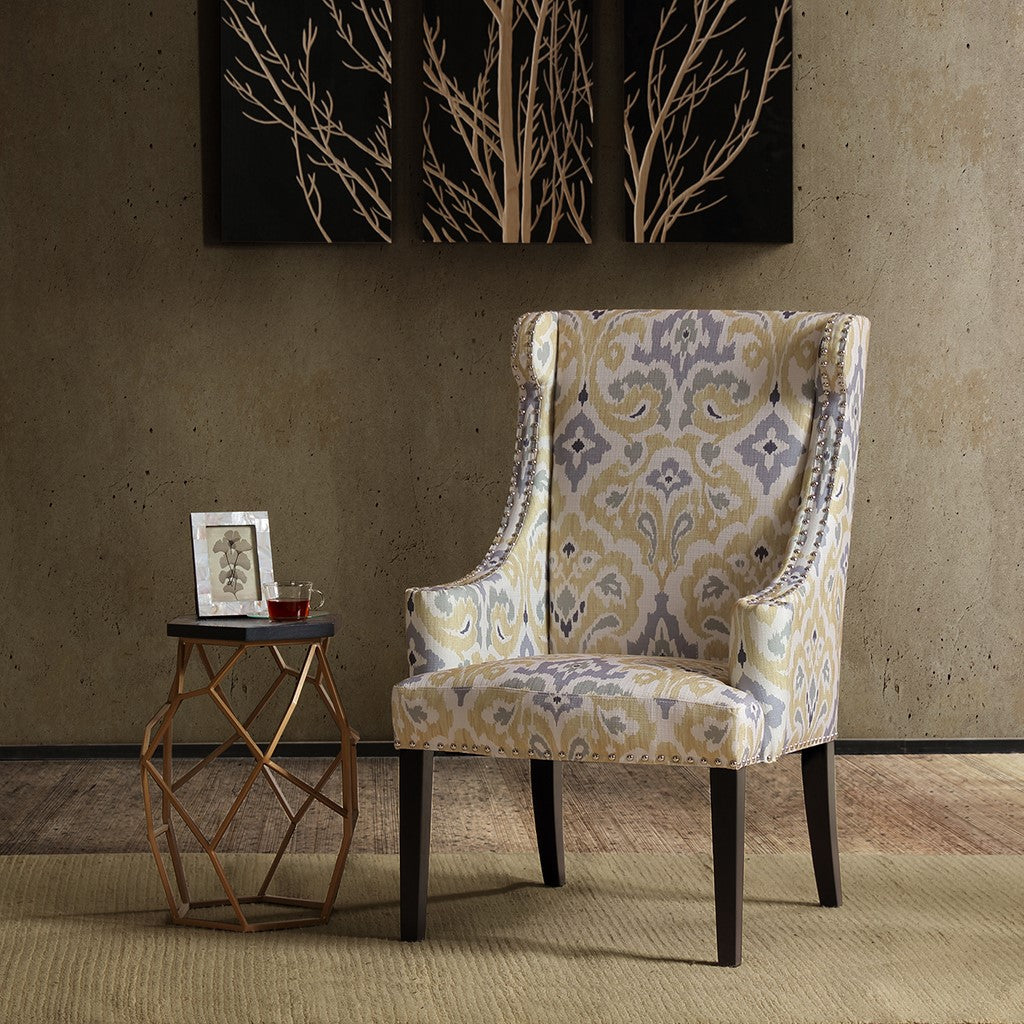 Marcel High Back Yellow Wing Chair